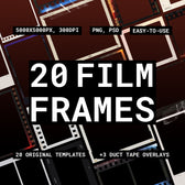Film Frames Collection: PSD & PNG Overlays