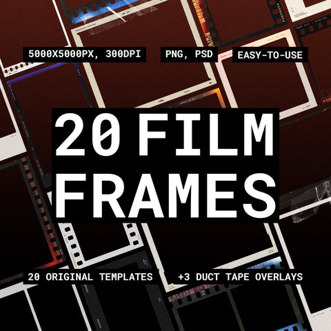 Film Frames Collection: PSD & PNG Overlays