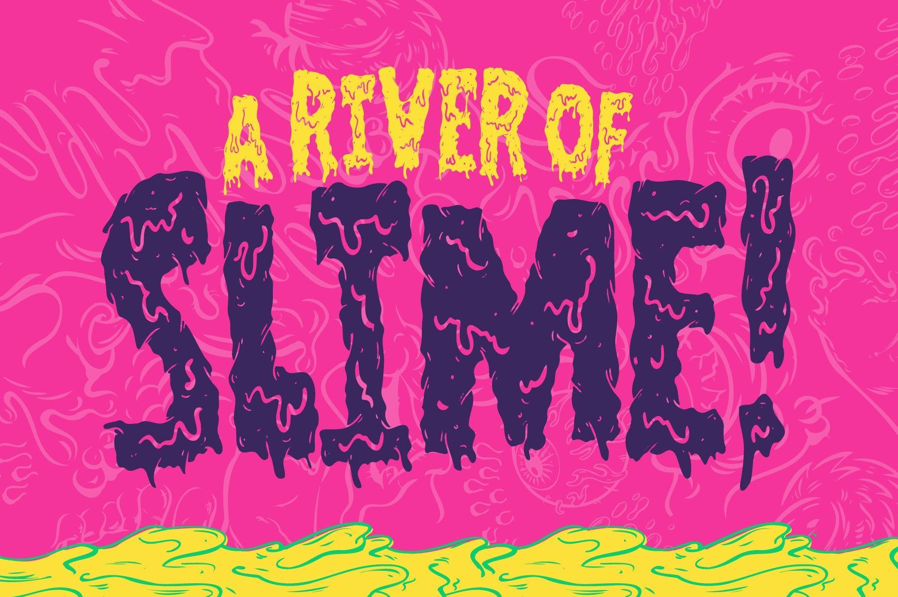 Filthy Creation: An Outrageously Cartoonish Slime Font!