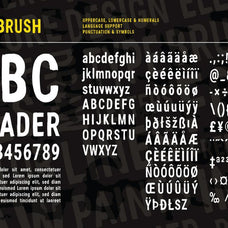 Flat Brush: Textured Brush Font