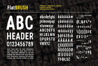 Flat Brush: Textured Brush Font