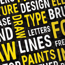 Flat Brush: Textured Brush Font
