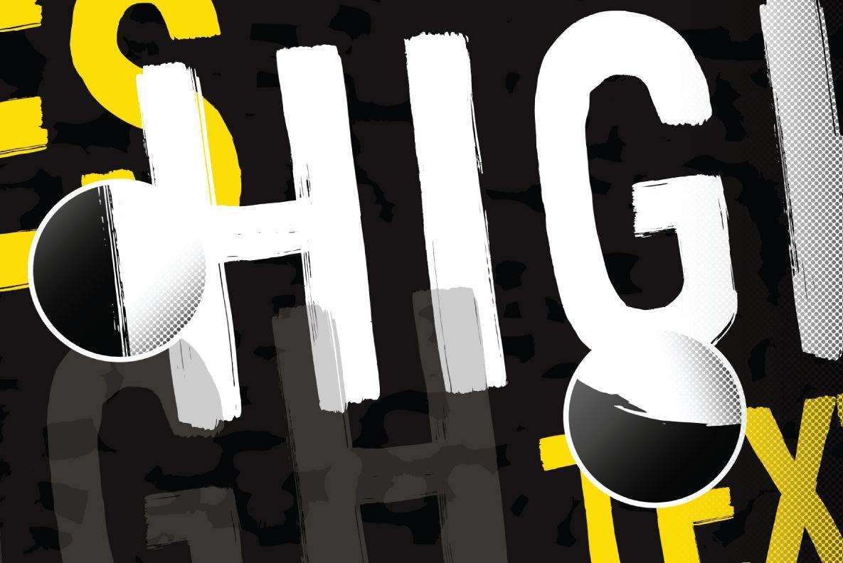 Flat Brush: Textured Brush Font