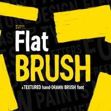 Flat Brush: Textured Brush Font
