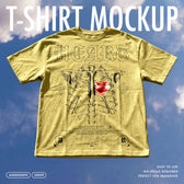 Floating T-Shirt Mockup on Sky Background
