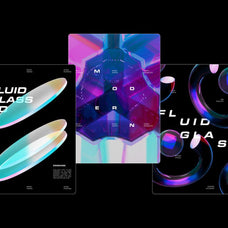 Fluid Glass 3D Shapes