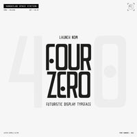 Four Zero Futuristic Typeface