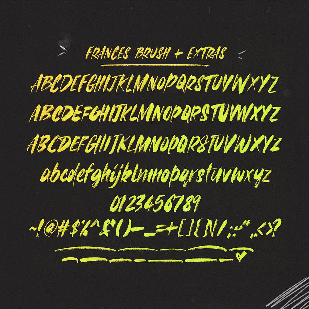 FRANCES BRUSH Font