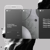 Frosted Glass / Glassmorphism Instagram Stories Mockup