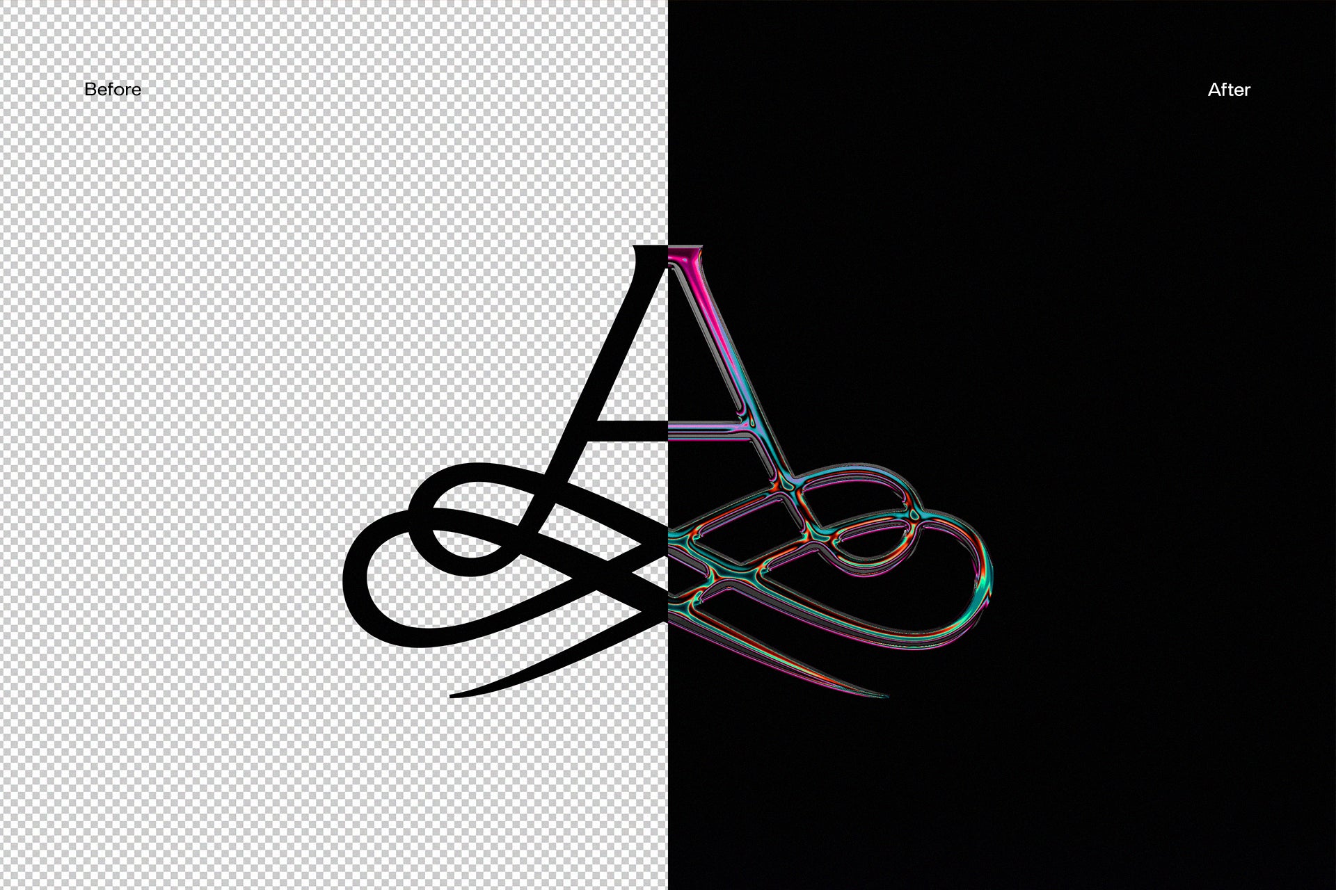 Futurist Neon Chrome Effect