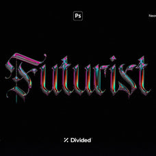 Futurist Neon Chrome Effect