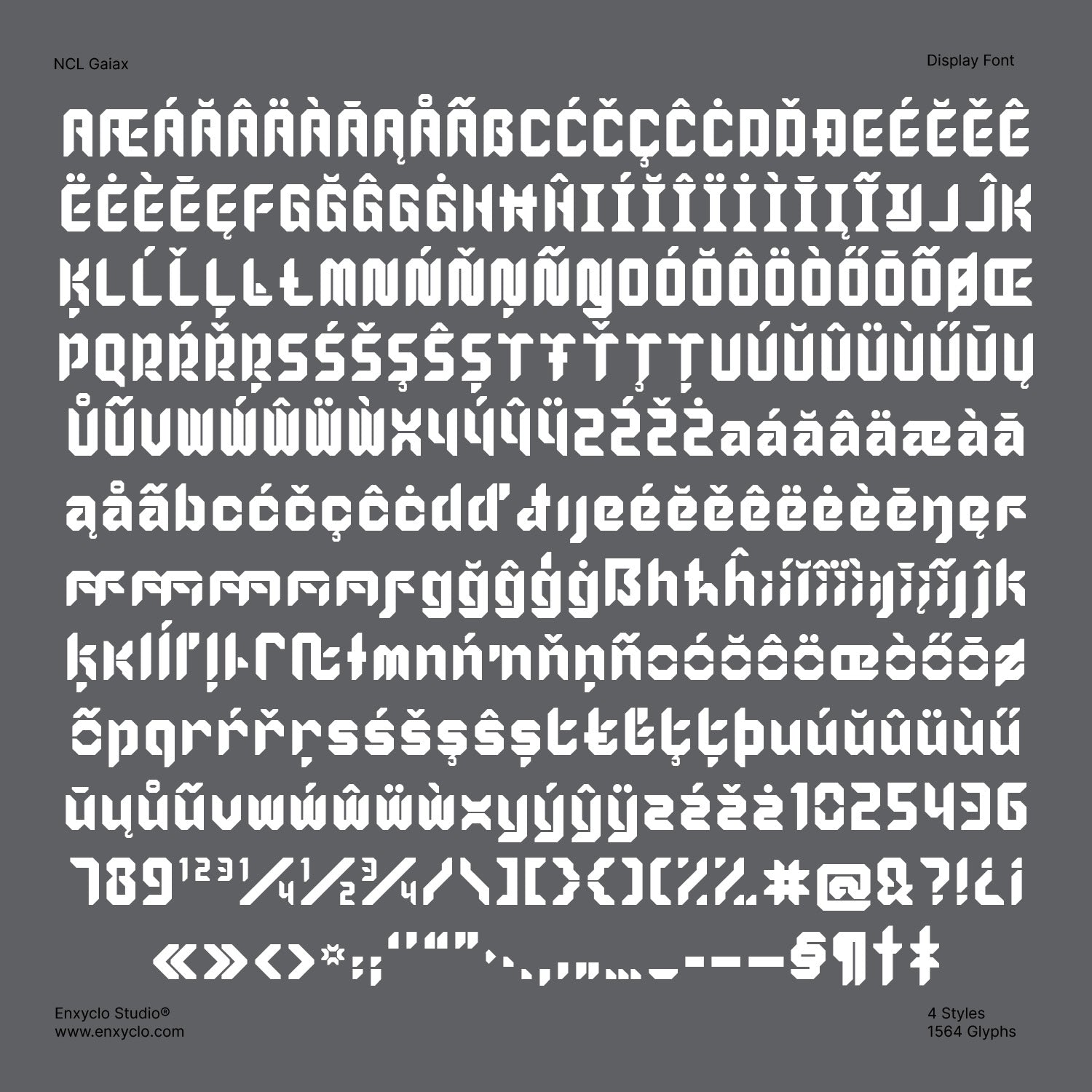 Gaiax - Futuristic Techno Font