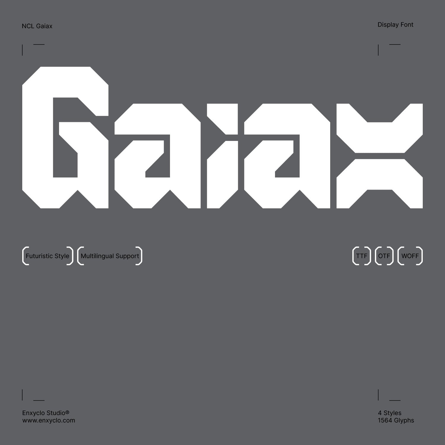 Gaiax - Futuristic Techno Font