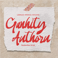 Ganhity Authoru Handwritten Script