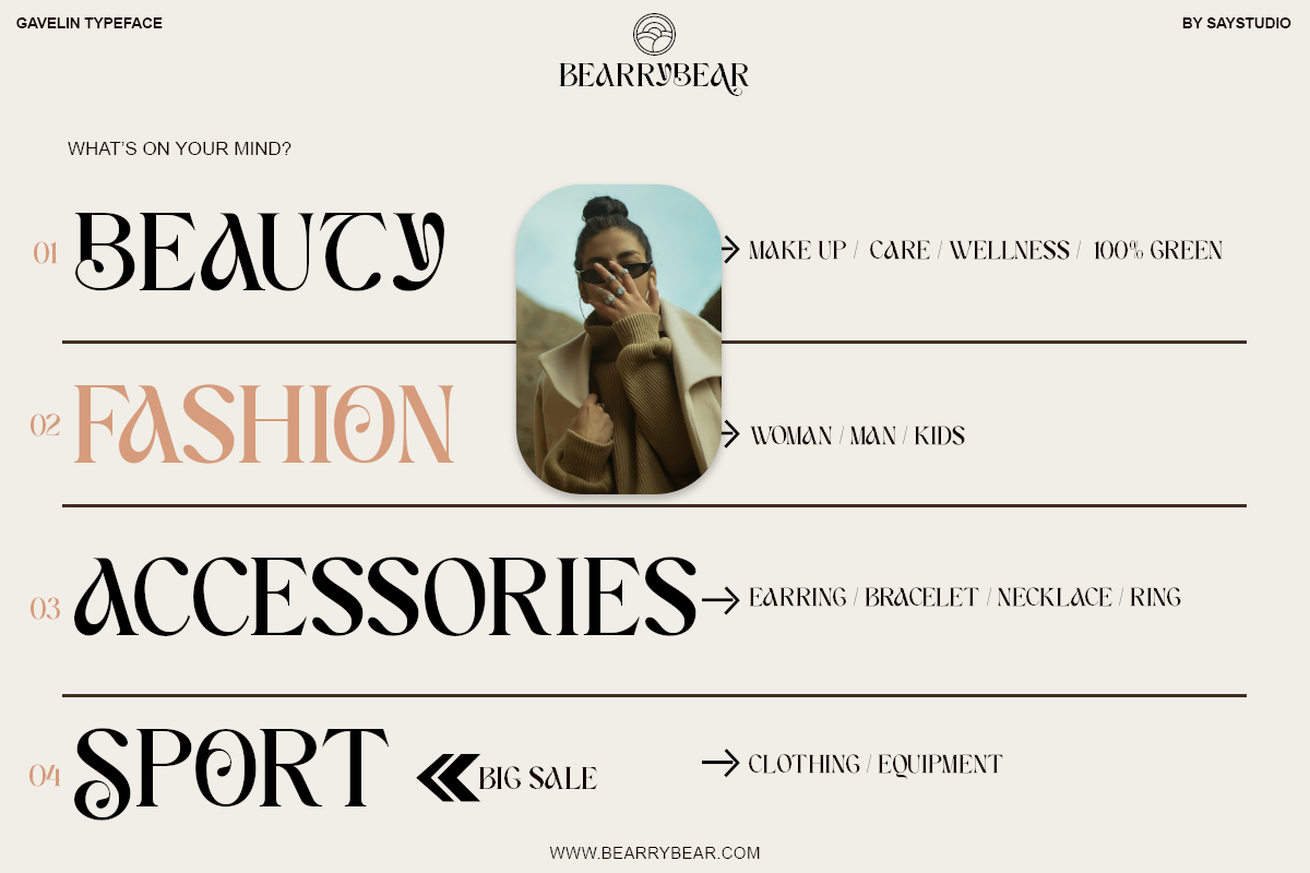 Gavelin - Modern Luxury Serif Font by Say Studio, preview 4
