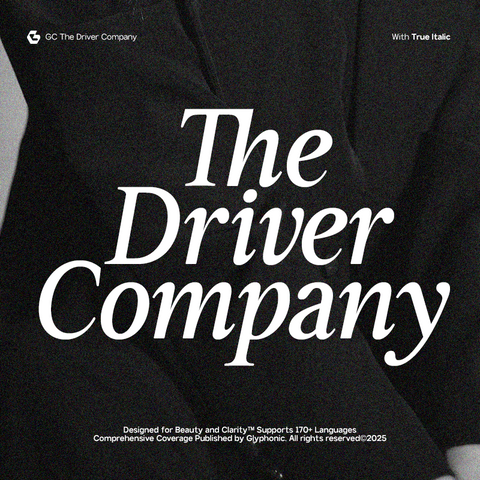 GC Driver Company - Serif Italic