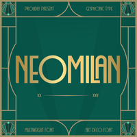 GC Neomilan - Neo Art Deco Typeface