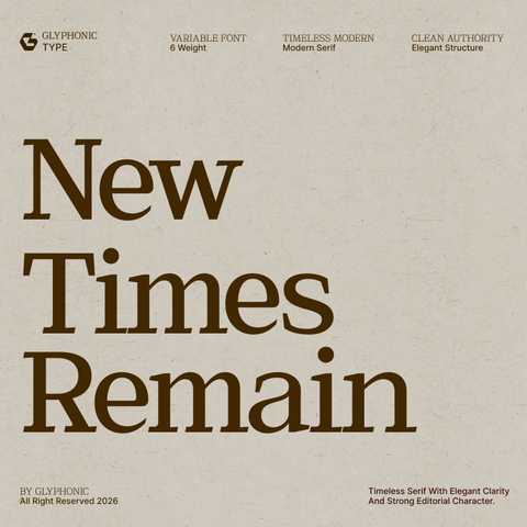 GC New Times Remain - Timeless Modern Serif