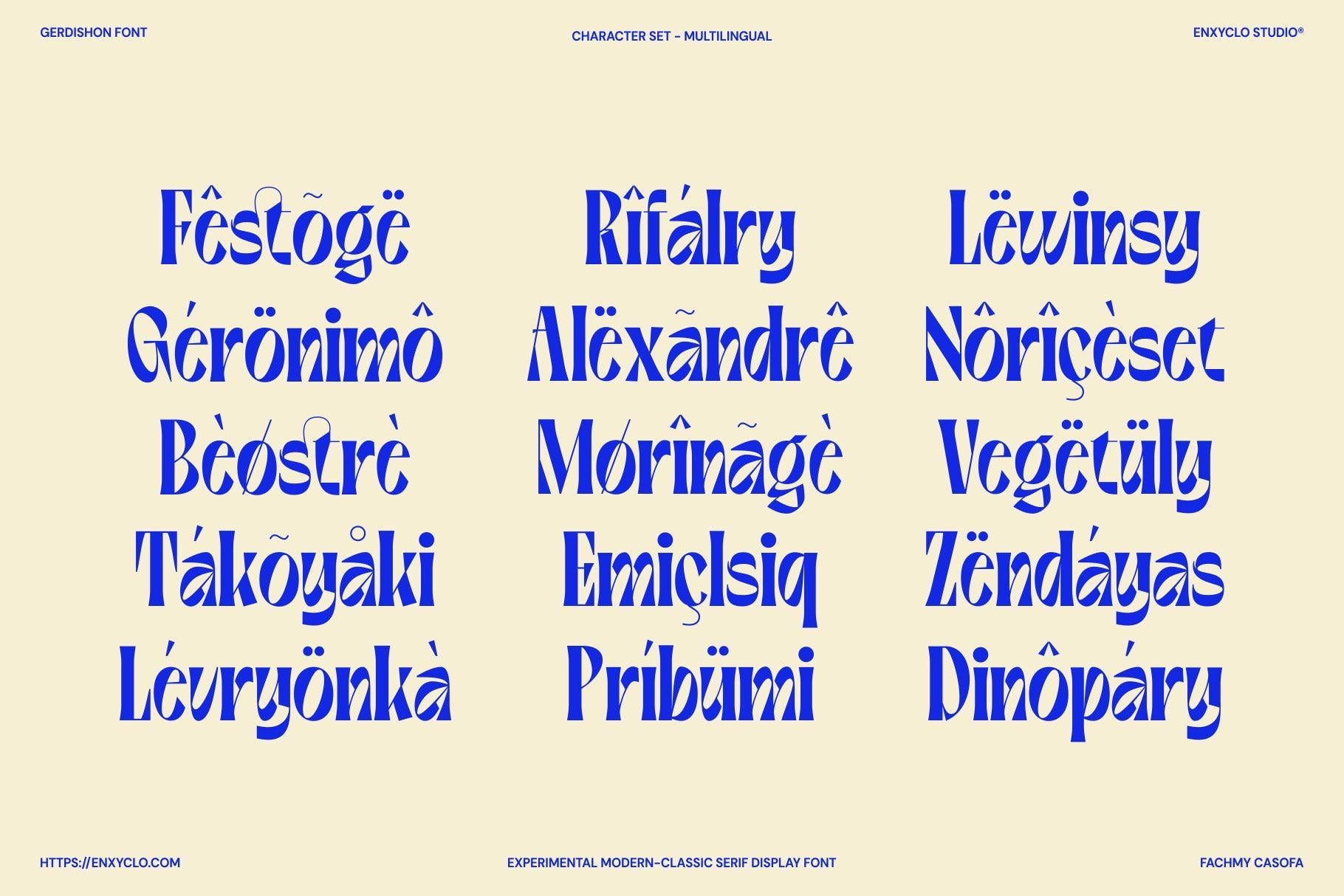 Gerdishon - Modern Serif Font