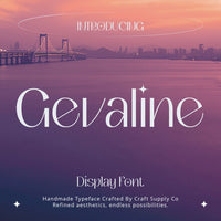 Gevaline – Aesthetic Font
