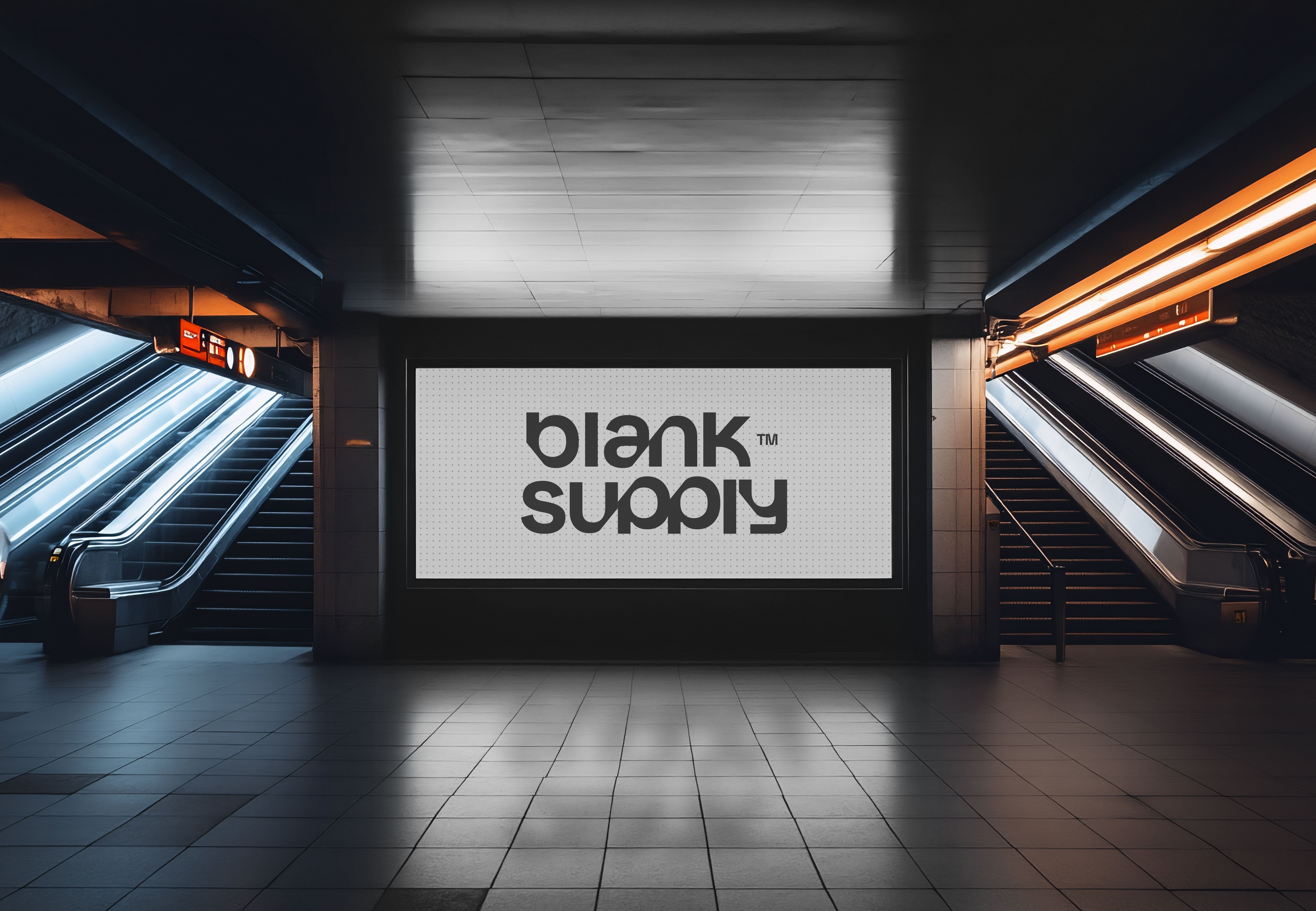 Giant Subway Screen Mockup