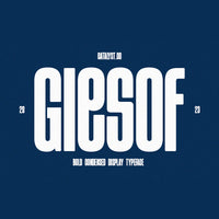 Giesof Bold Condensed Display Typeface Font