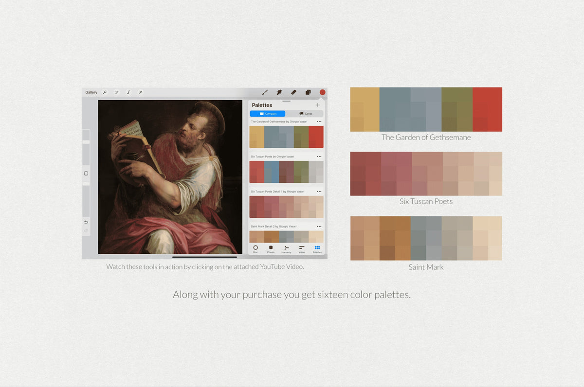 Giorgio Vasari Procreate Brushes & Color Palettes by Digi Life