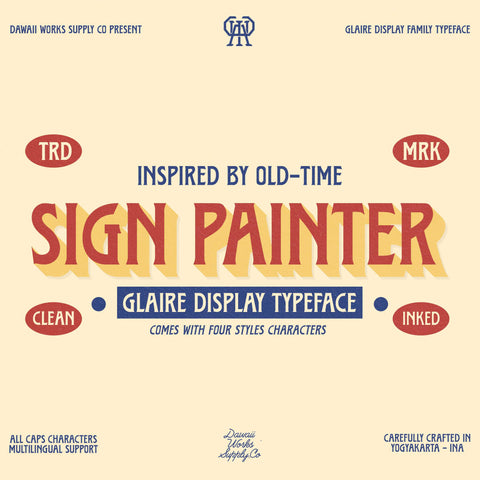 Glaire Display Fonts