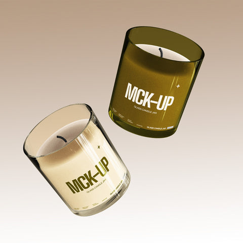 Glass Candle Jar Mockup