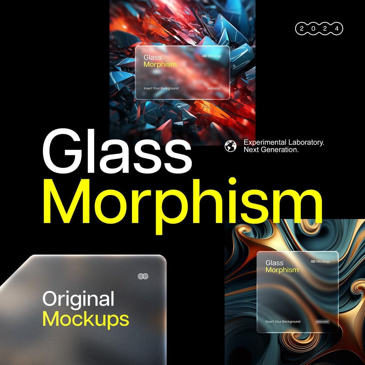 Glass Morphism Frosted Mockups