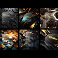 Glass Morphism Frosted Mockups