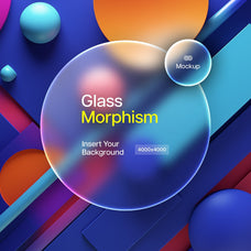 Glass Morphism Frosted Mockups