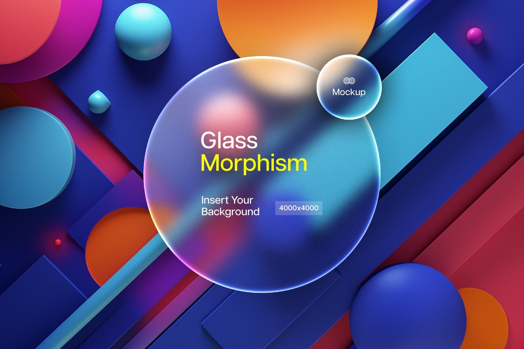Glass Morphism Frosted Mockups