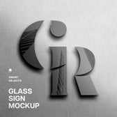 Glass Sign 3d Mockup