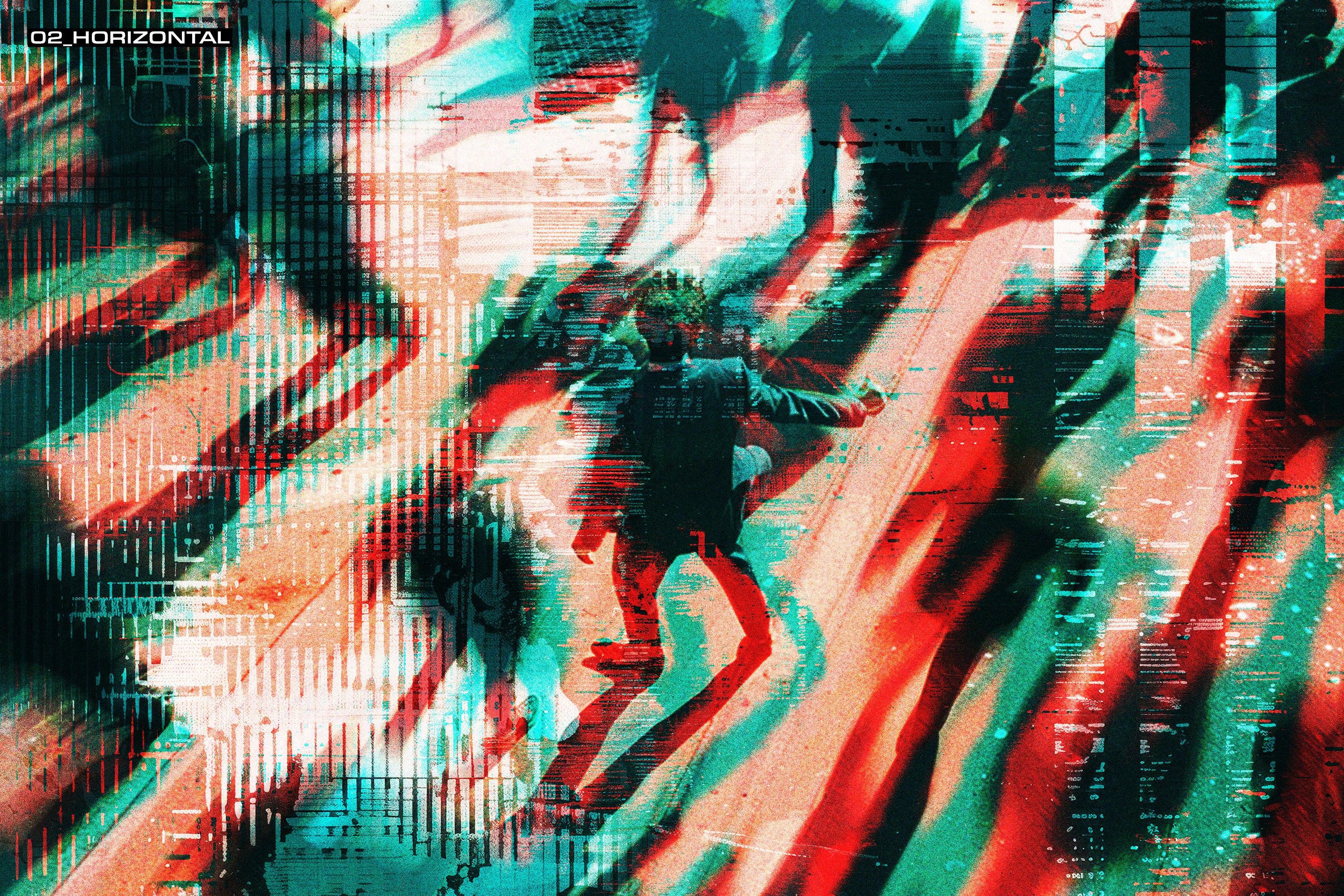 Glitch Distortion Photo Effects