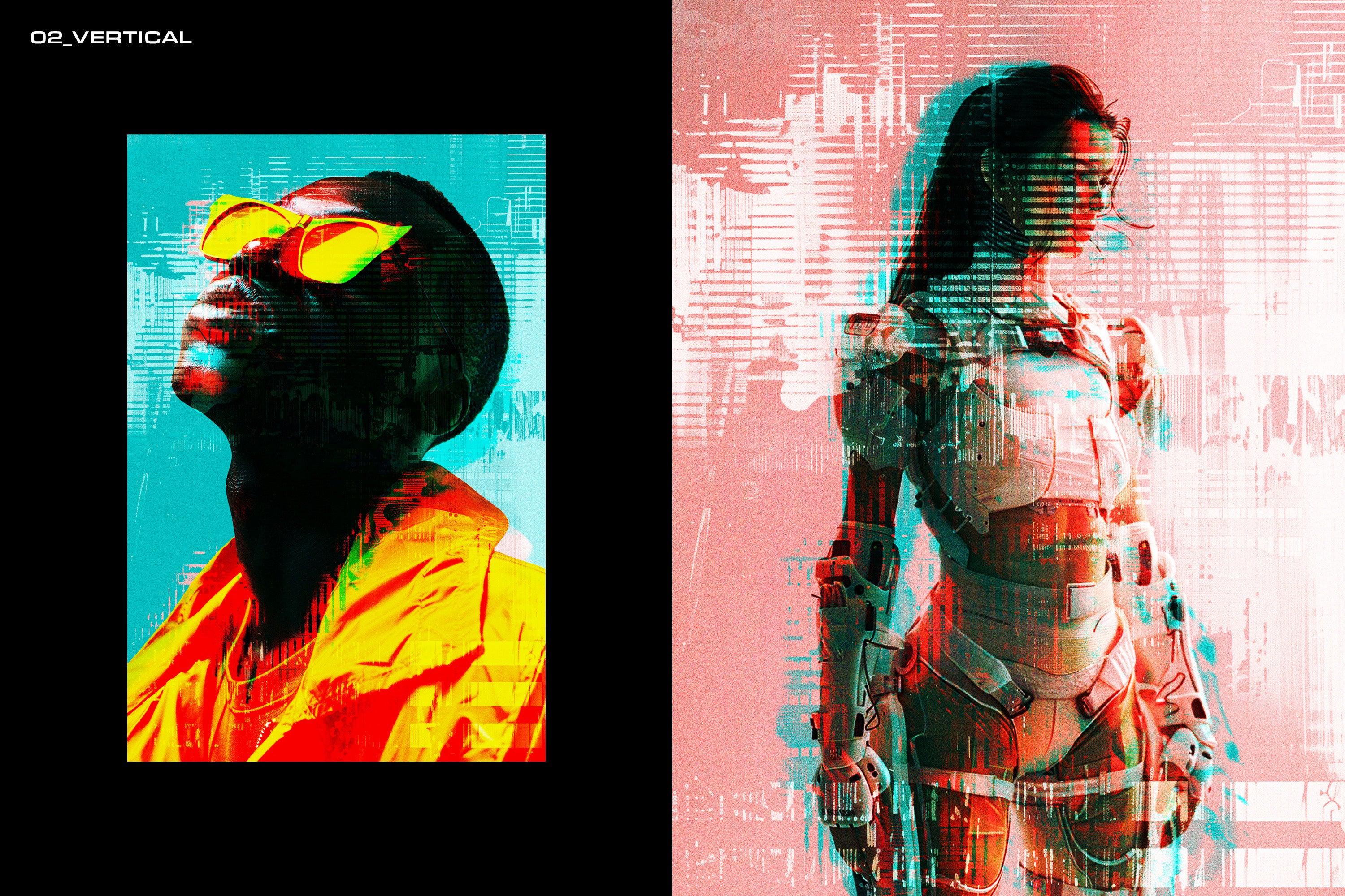 Glitch Distortion Photo Effects