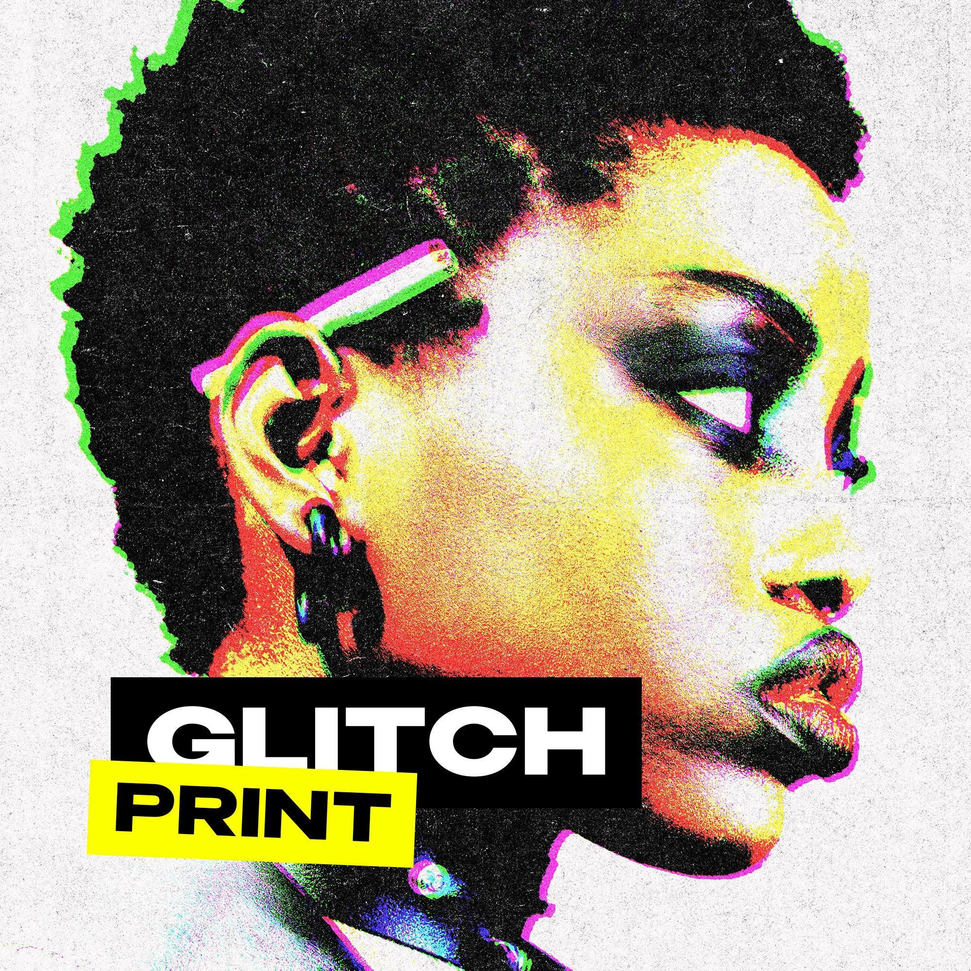 Glitch Print Photo Effect