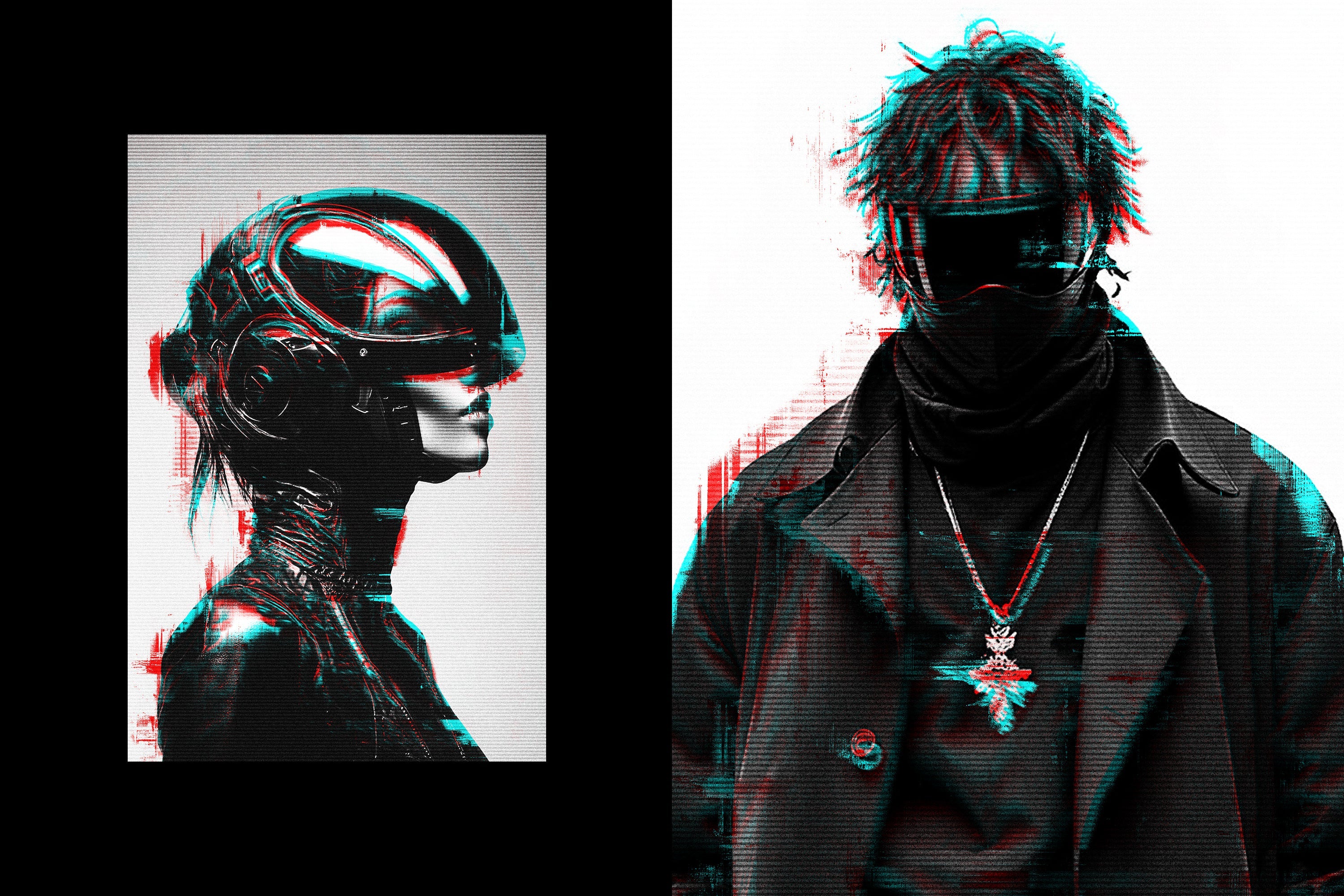 Glitching Monitor Photo Effect