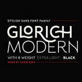 Glorich - Stylish Sans (8 FONTS)