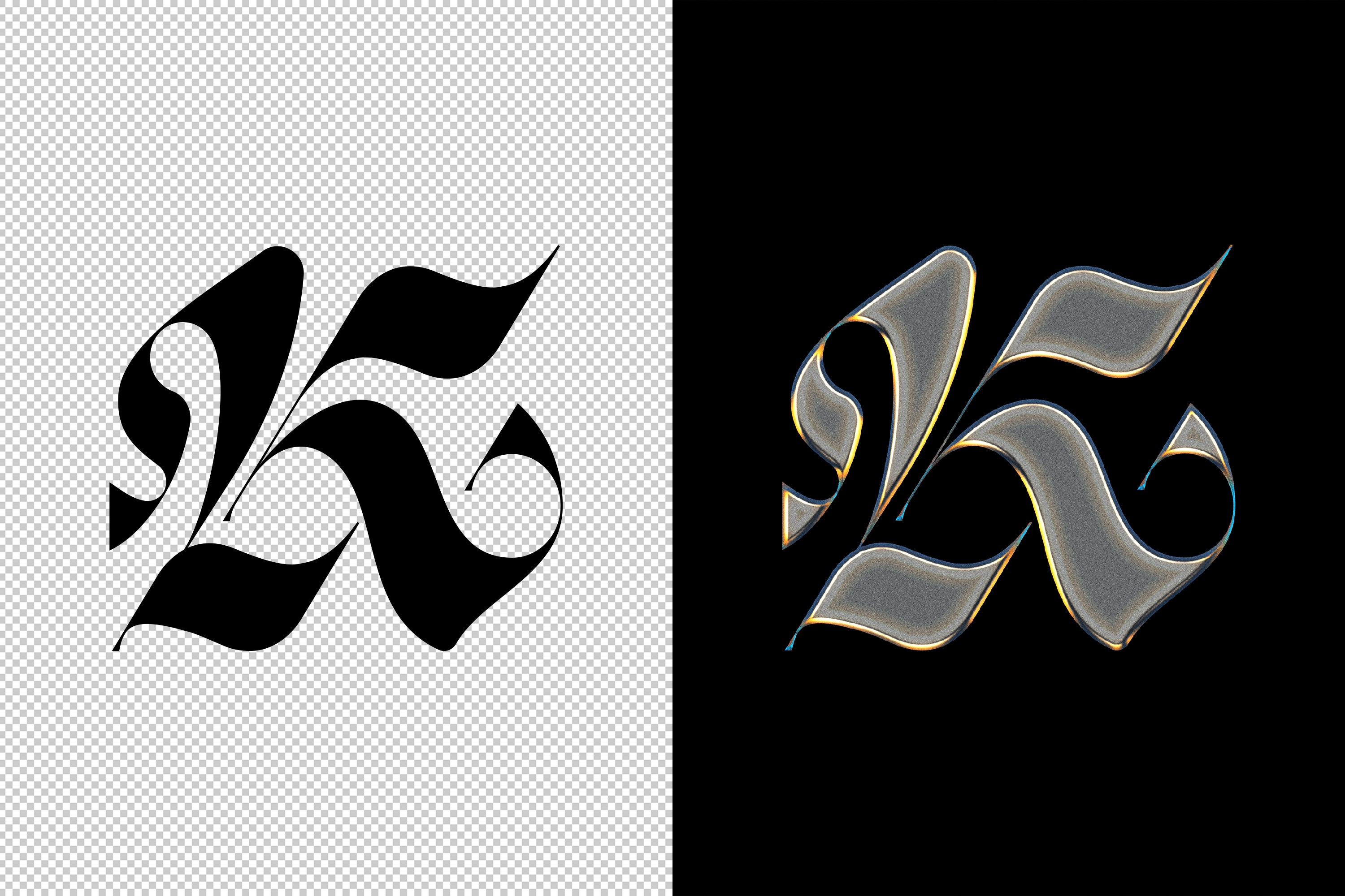 Glossy Chrome Logo Mockup