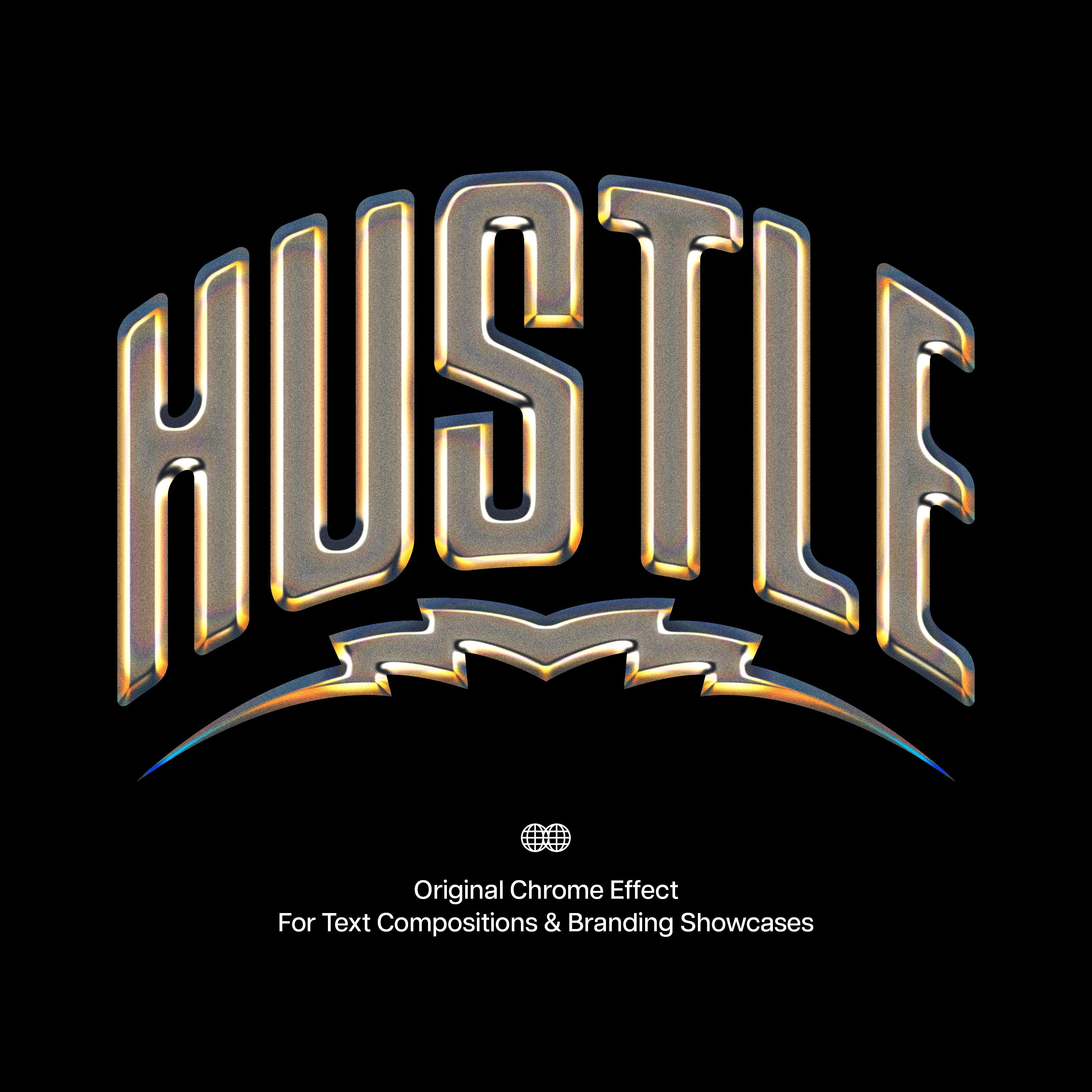 Glossy Chrome Logo Mockup