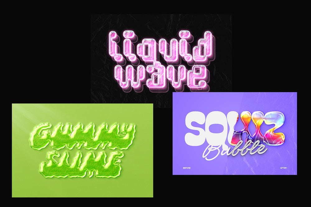 Glossy Liquid Text Effects by Matsero