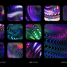 Glossy Waves Backgrounds & Shapes