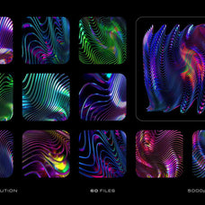 Glossy Waves Backgrounds & Shapes