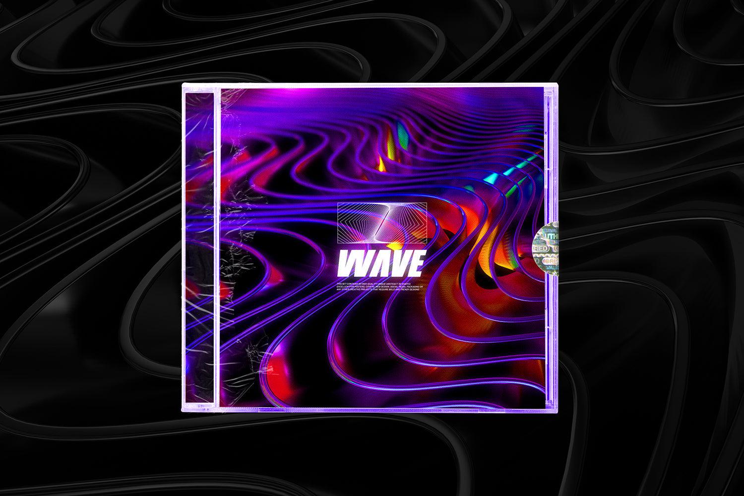 Glossy Waves Backgrounds & Shapes