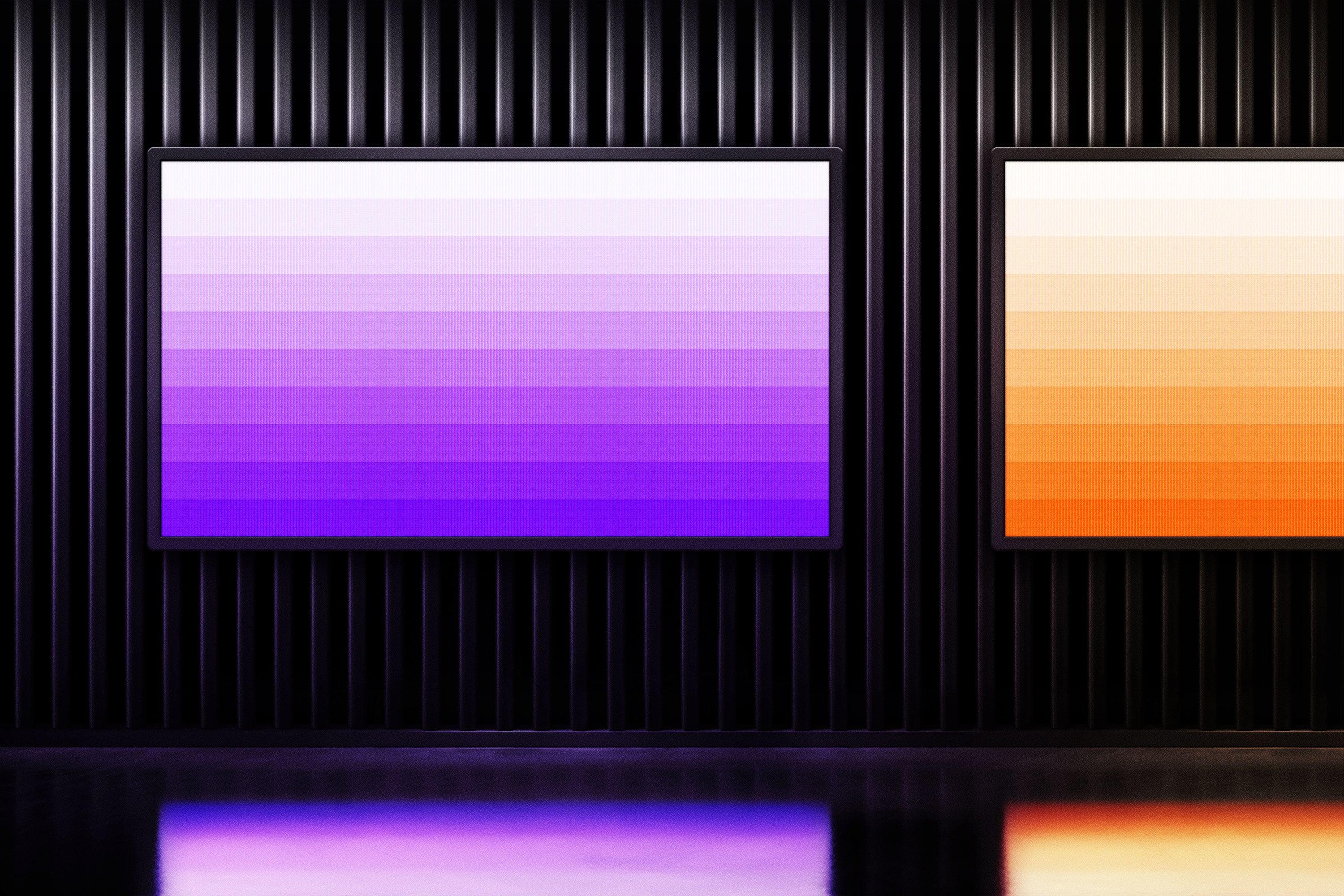 Glowing Screen Mockups Set