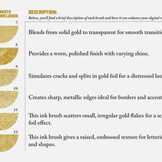 Gold & Glitter Procreate Brushes