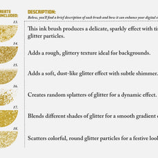 Gold & Glitter Procreate Brushes