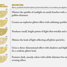 Gold & Glitter Procreate Brushes