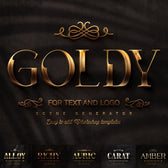 Gold Sign on Wall Scene Generator